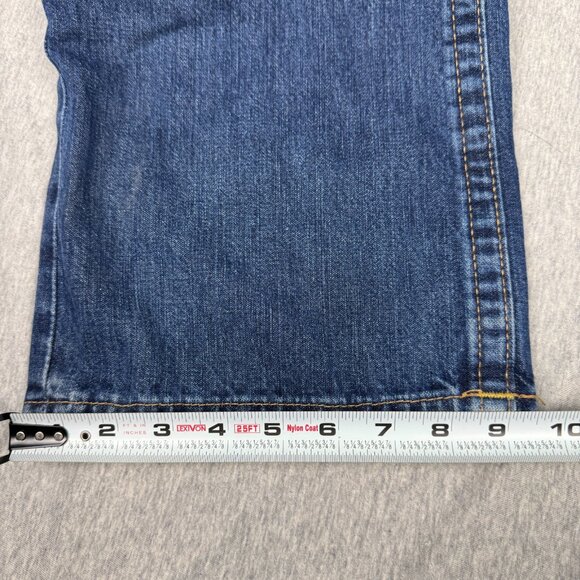 True Religion Ricky Distressed Embellished Studded Jeans Size 36X34 Y2k Straight - Picture 8 of 14